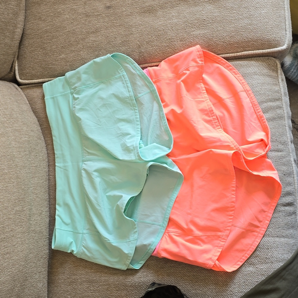 Lululemon  2.5 inch speed shorts size 6 - 2 pairs
